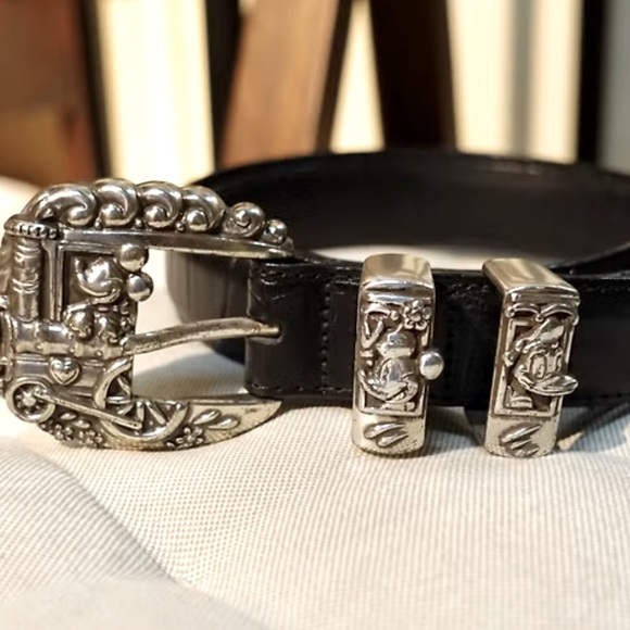 Brighton Disney Belt with Mickey, Minnie, Goofy and Donald black leather - Picture 4 of 7